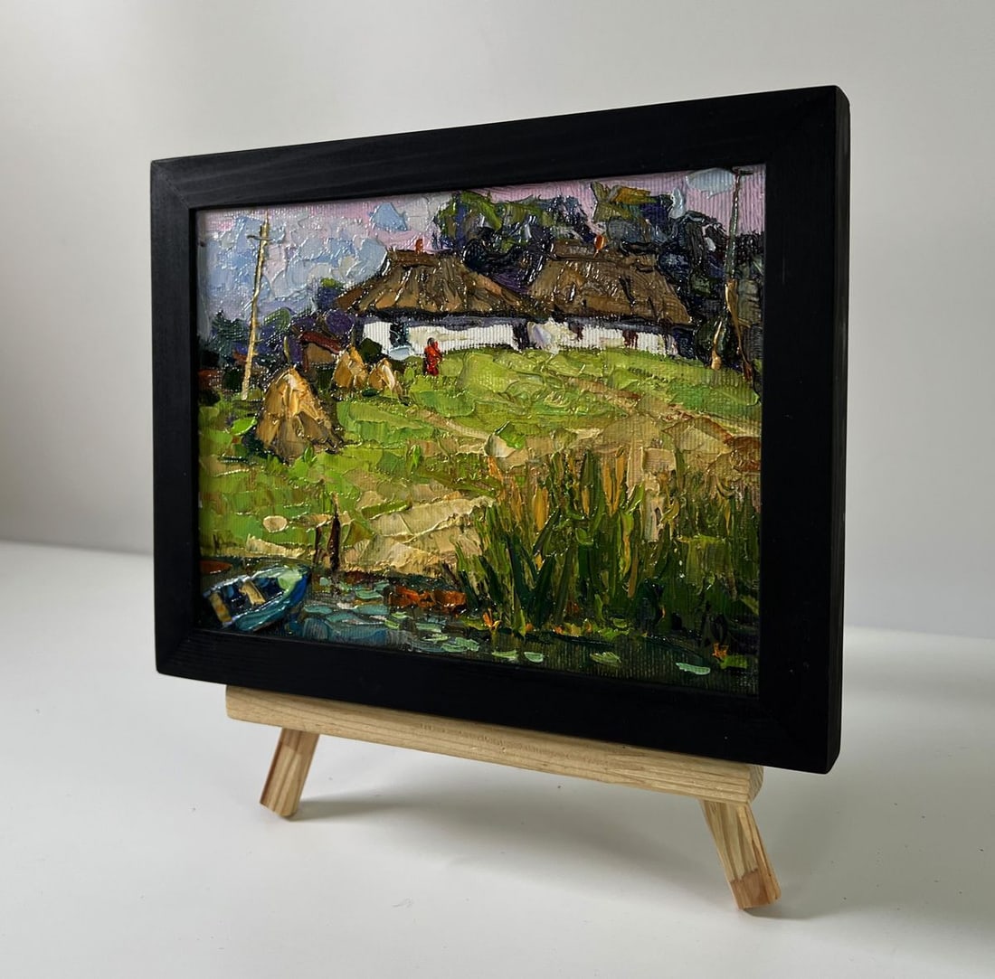Oil painting Village near the swamps Oksana Ivanyuk - 2