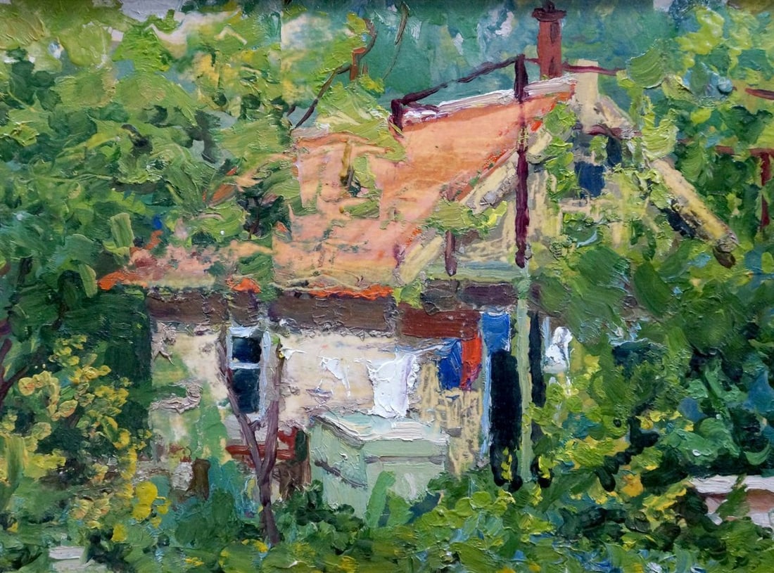 Oil painting Cottage in Zaporozhye Korostelev Vladimir Alexandrovich - 2