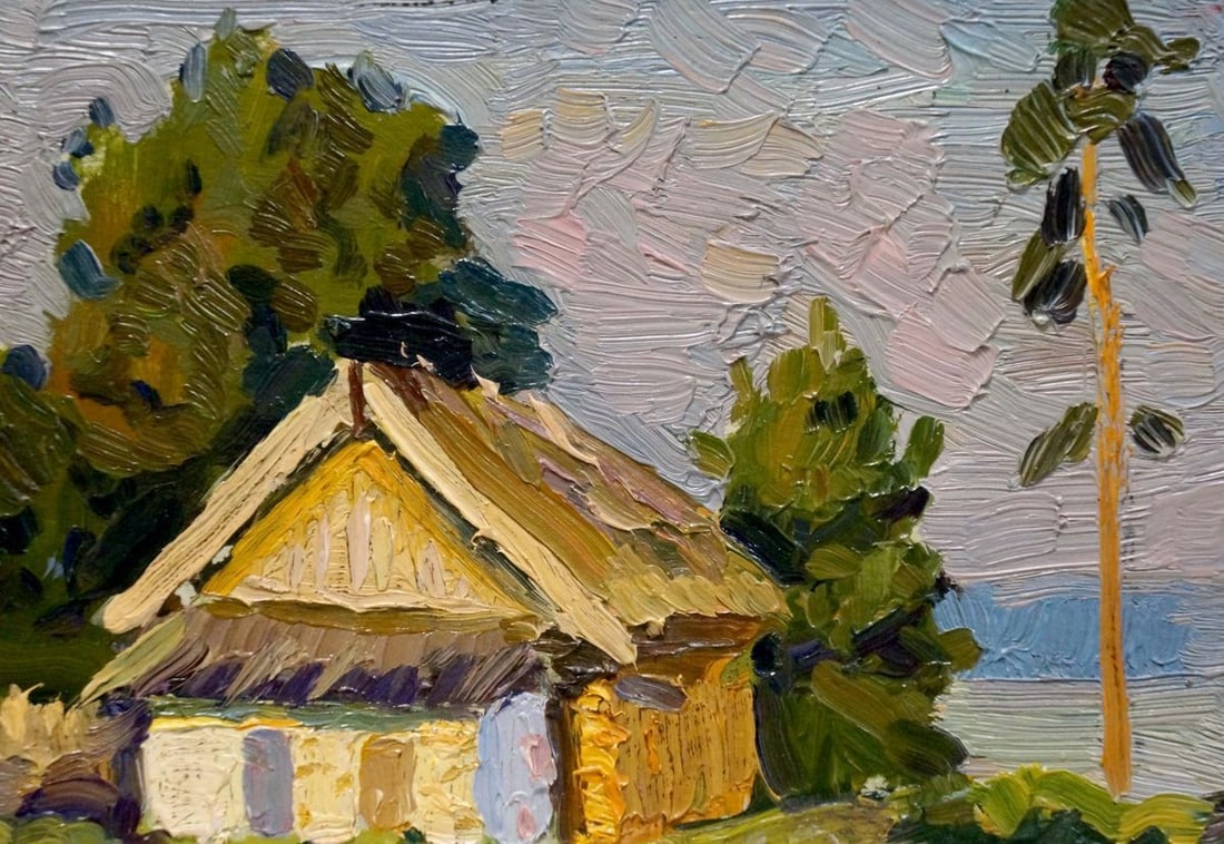 Oil painting House on the outskirts Popov Igor Alexandrovich - 4