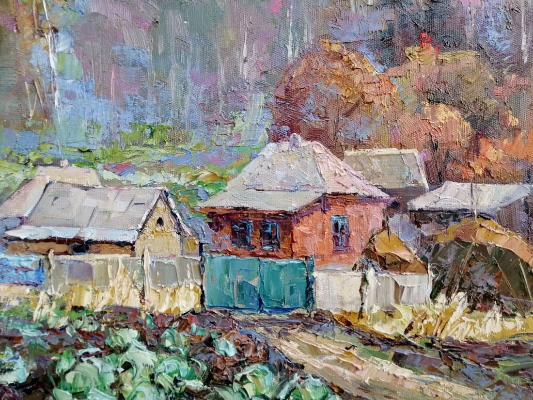 Oil painting Autumn vegetable garden Kalenyuk Oksana - 2