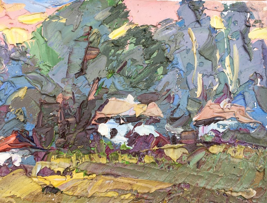 Oil painting Village edge Kalenyuk Alex - 4