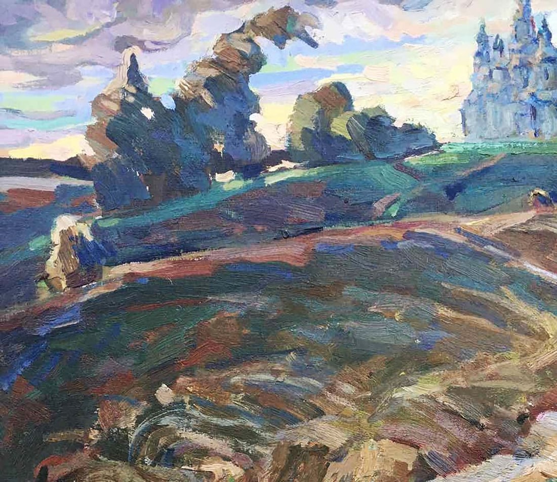 Oil painting The road to the temple Kalenyuk Alex - 2