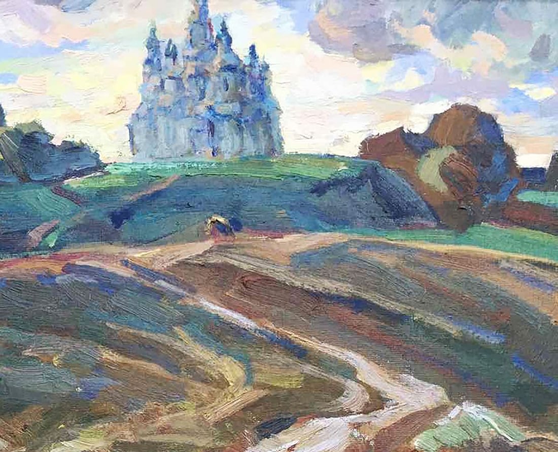 Oil painting The road to the temple Kalenyuk Alex - 3