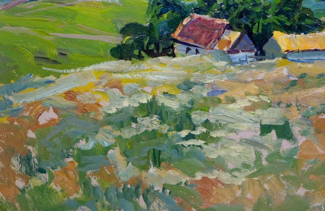 Oil painting Rural landscape Fomin Anatoly Nikiforovich - 2