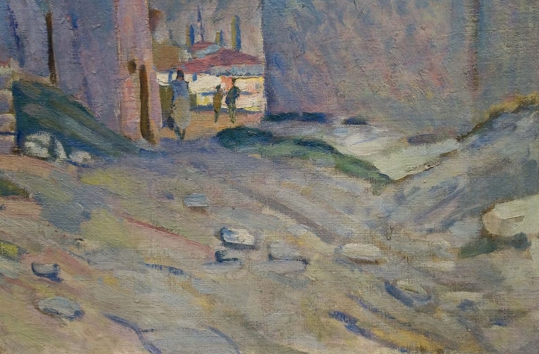 Oil painting The streets of the city - 5