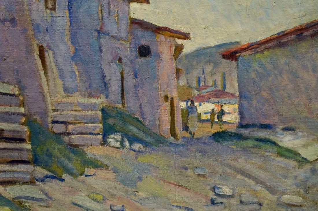 Oil painting The streets of the city - 6
