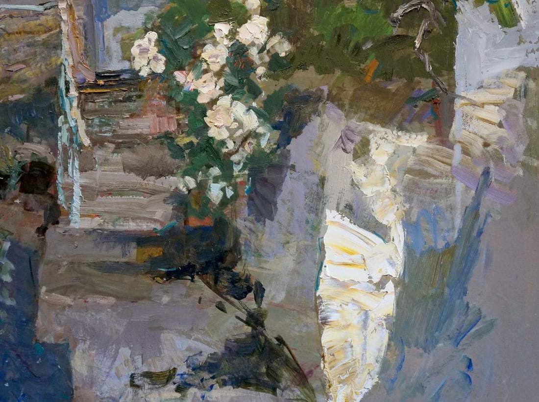 Oil painting Old courtyard Ryman Evgeny Nikolaevich - 3