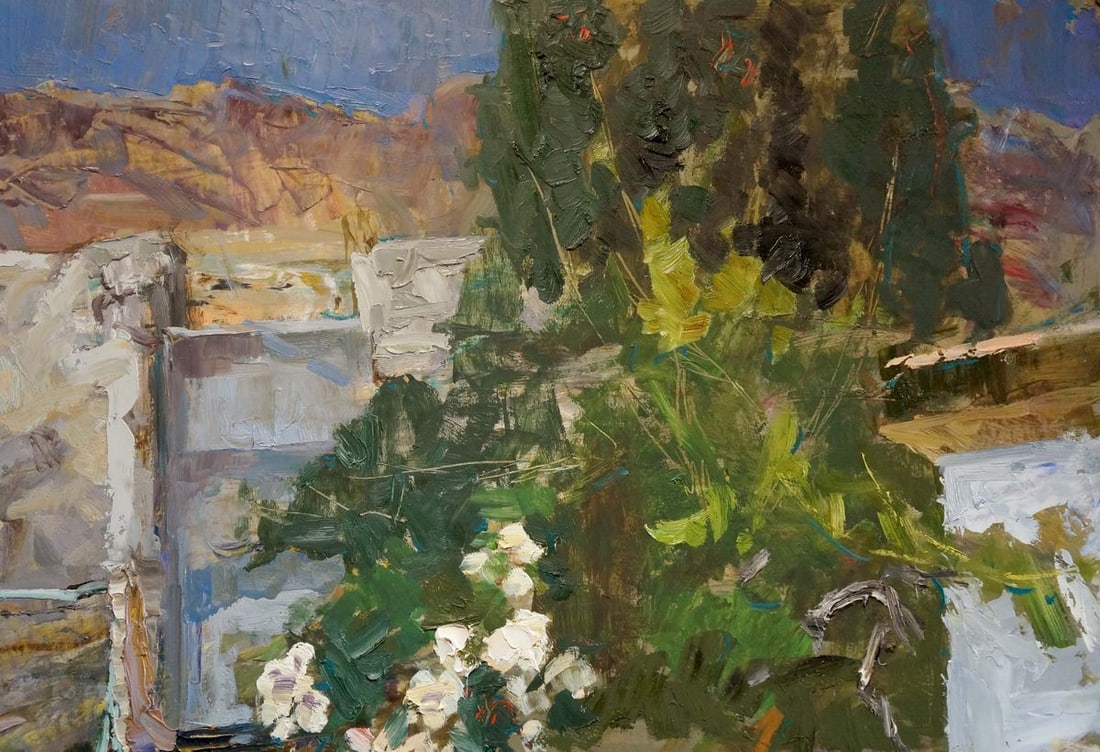 Oil painting Old courtyard Ryman Evgeny Nikolaevich - 4