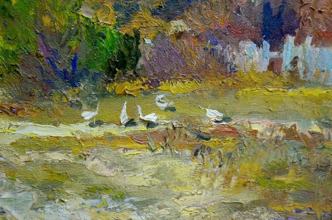 Oil painting Autumn landscape - 6