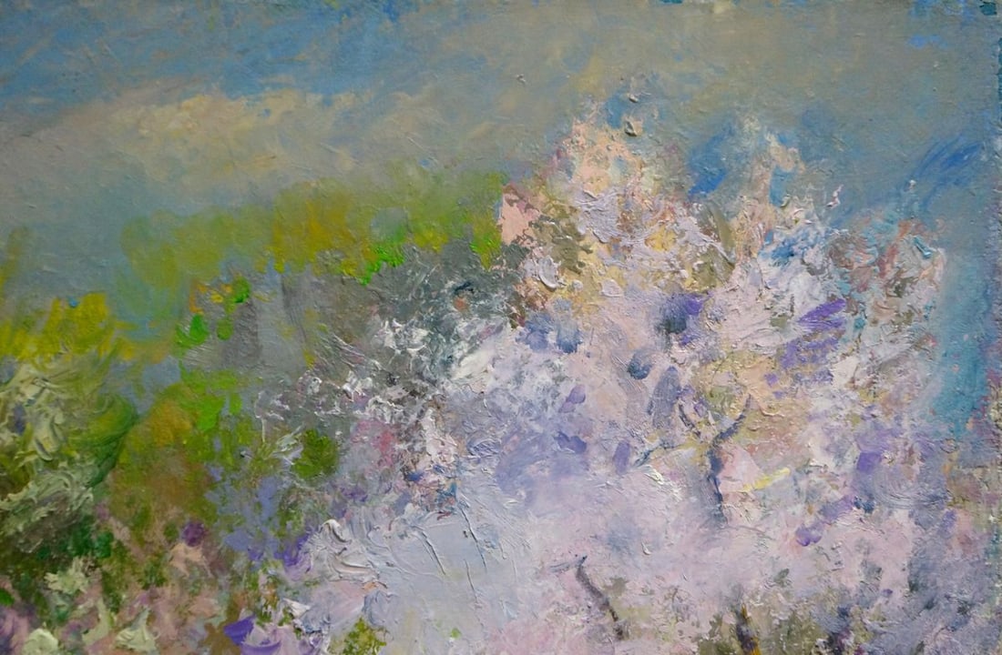 Oil painting Trees are blooming Mynka Alexander Fedorovich - 4