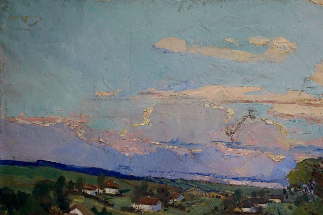 Oil painting Rural landscape Turovetsky Leonid Markovich - 3