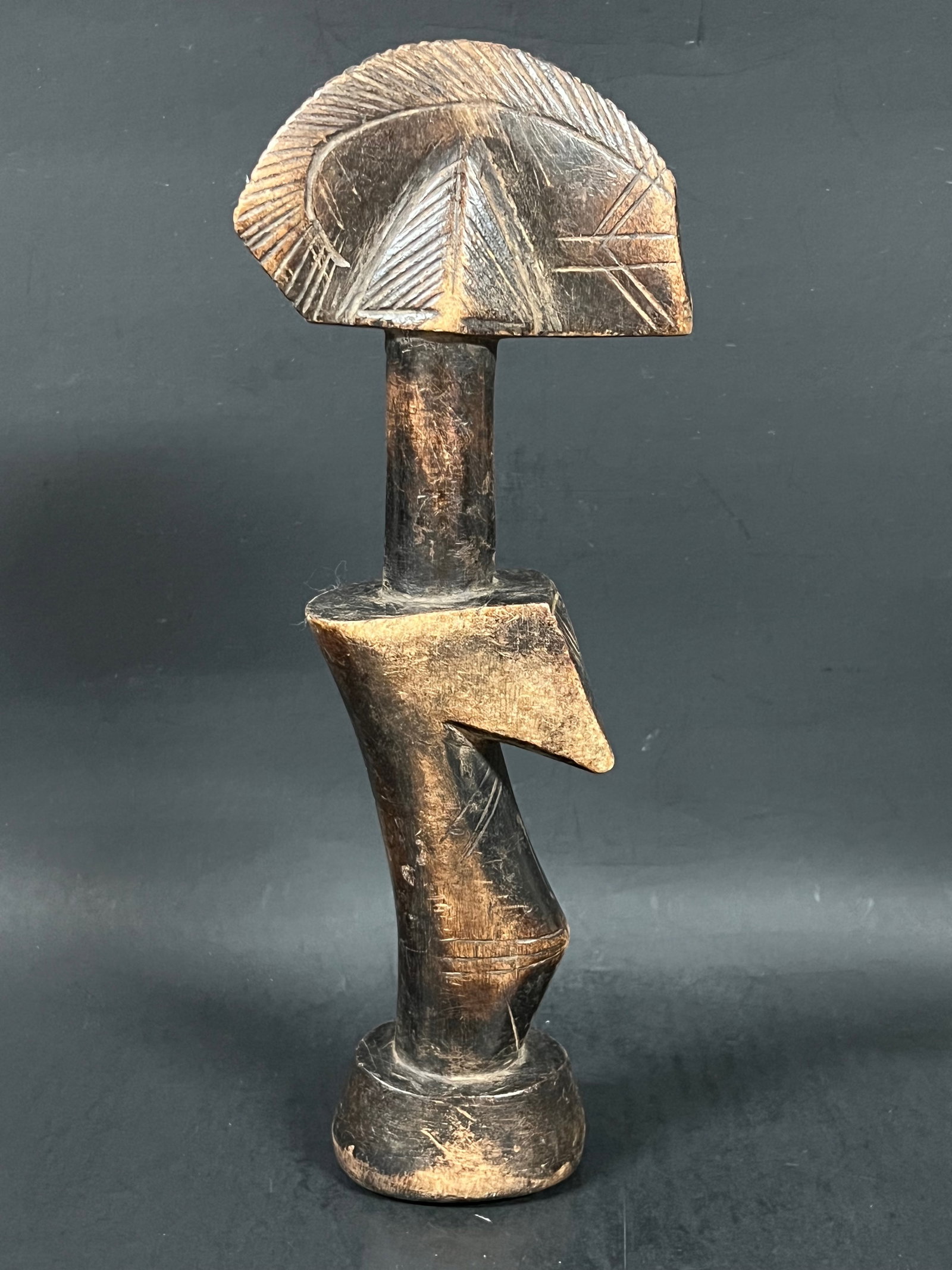 African Tribal Art Carved Wood Mossi Fertility Doll: Title: Mossi Fertility Doll Date/Period: Late 20th Century Materials: Wood Size: 11.25" h x 4.5" w Reserve: $60.00 Shipping: Domestic: Flat-rate of $30.00 to anywhere within the contiguous U.S. Intern