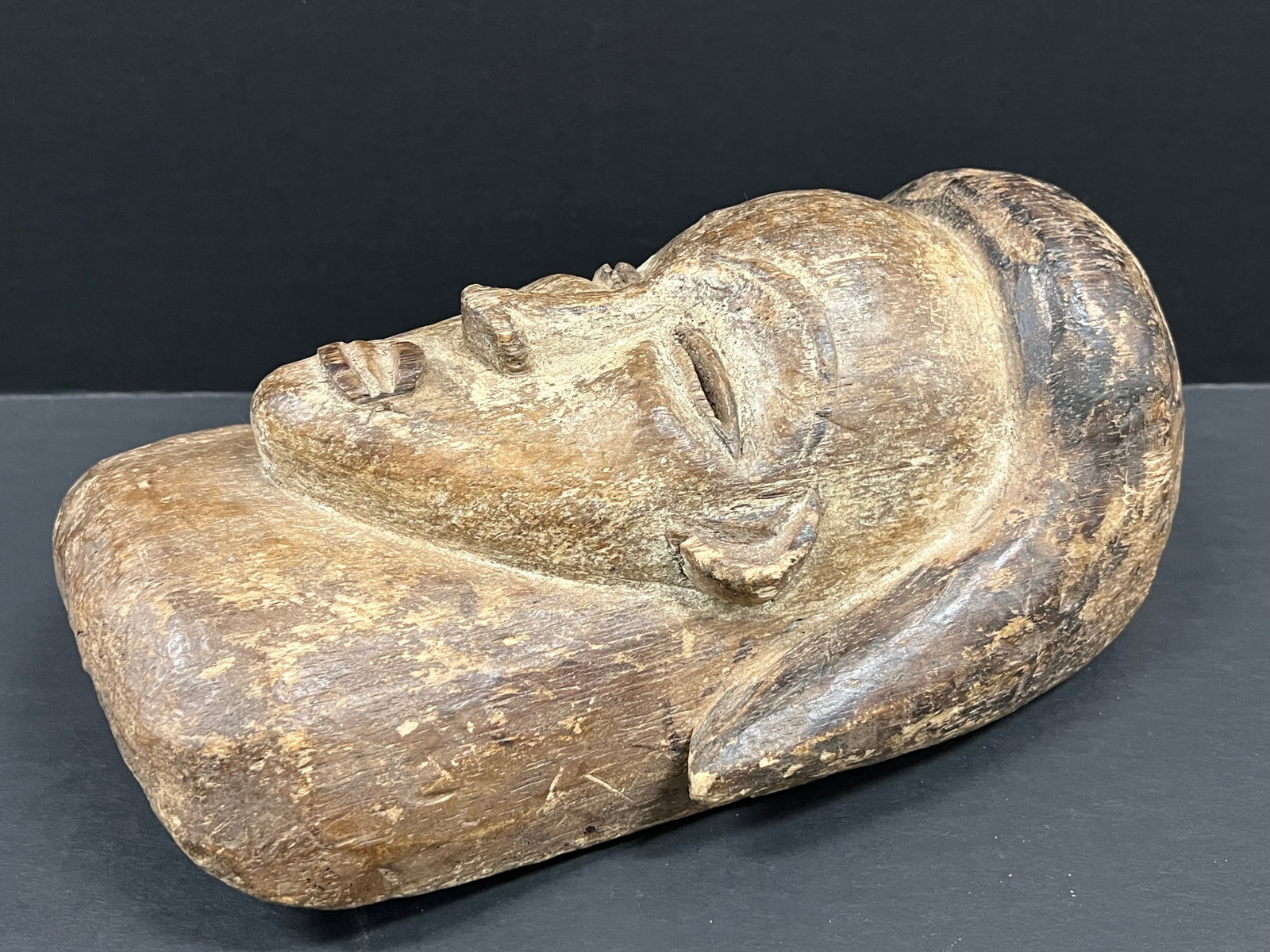 African Tribal Art Carved Wood Lumbo Mask - 6