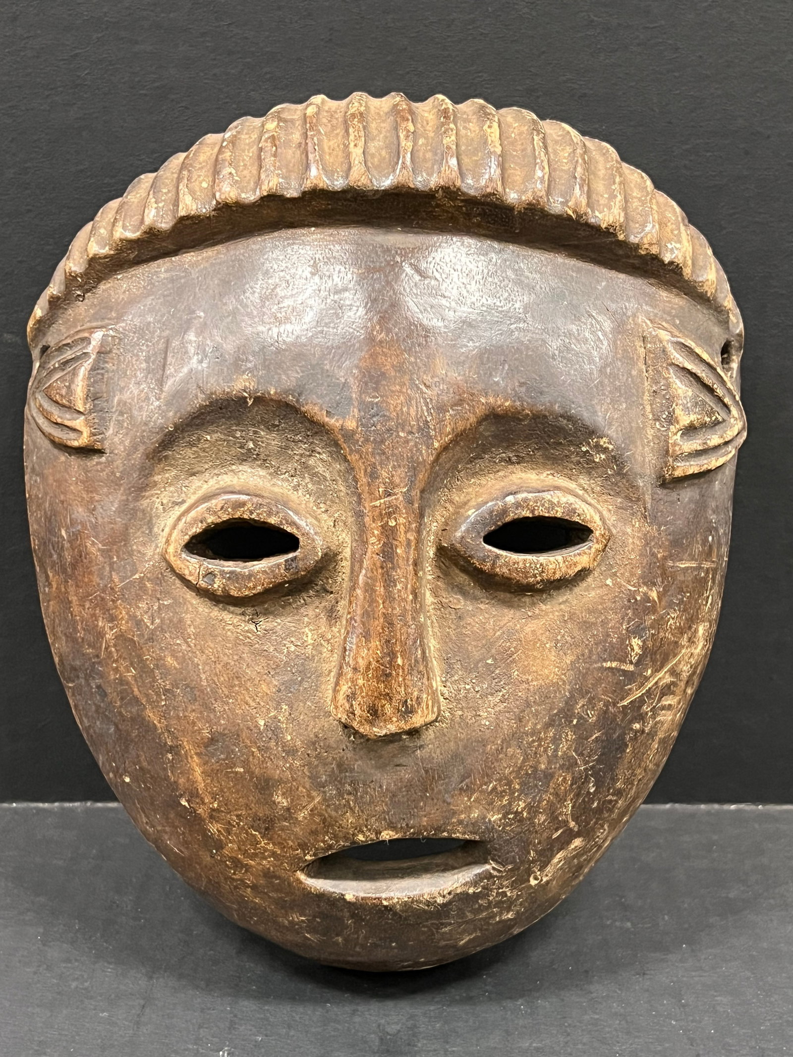 African Tribal Art Carved Wood Tabwa Mask - 4