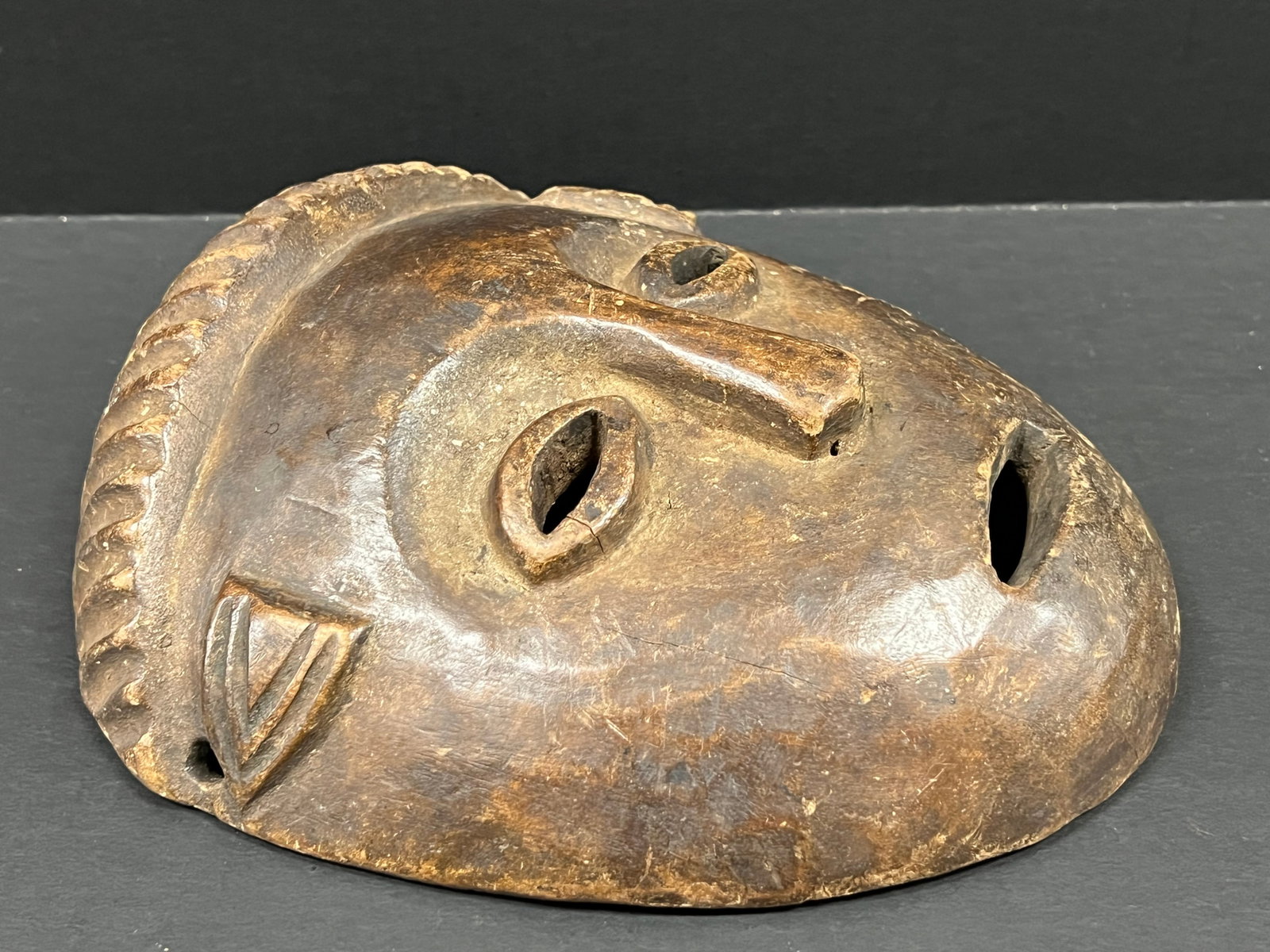 African Tribal Art Carved Wood Tabwa Mask - 6
