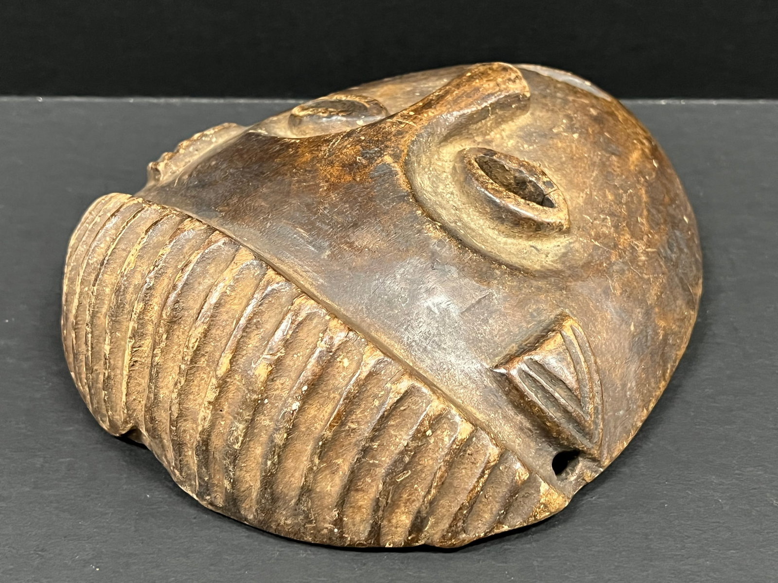 African Tribal Art Carved Wood Tabwa Mask - 7