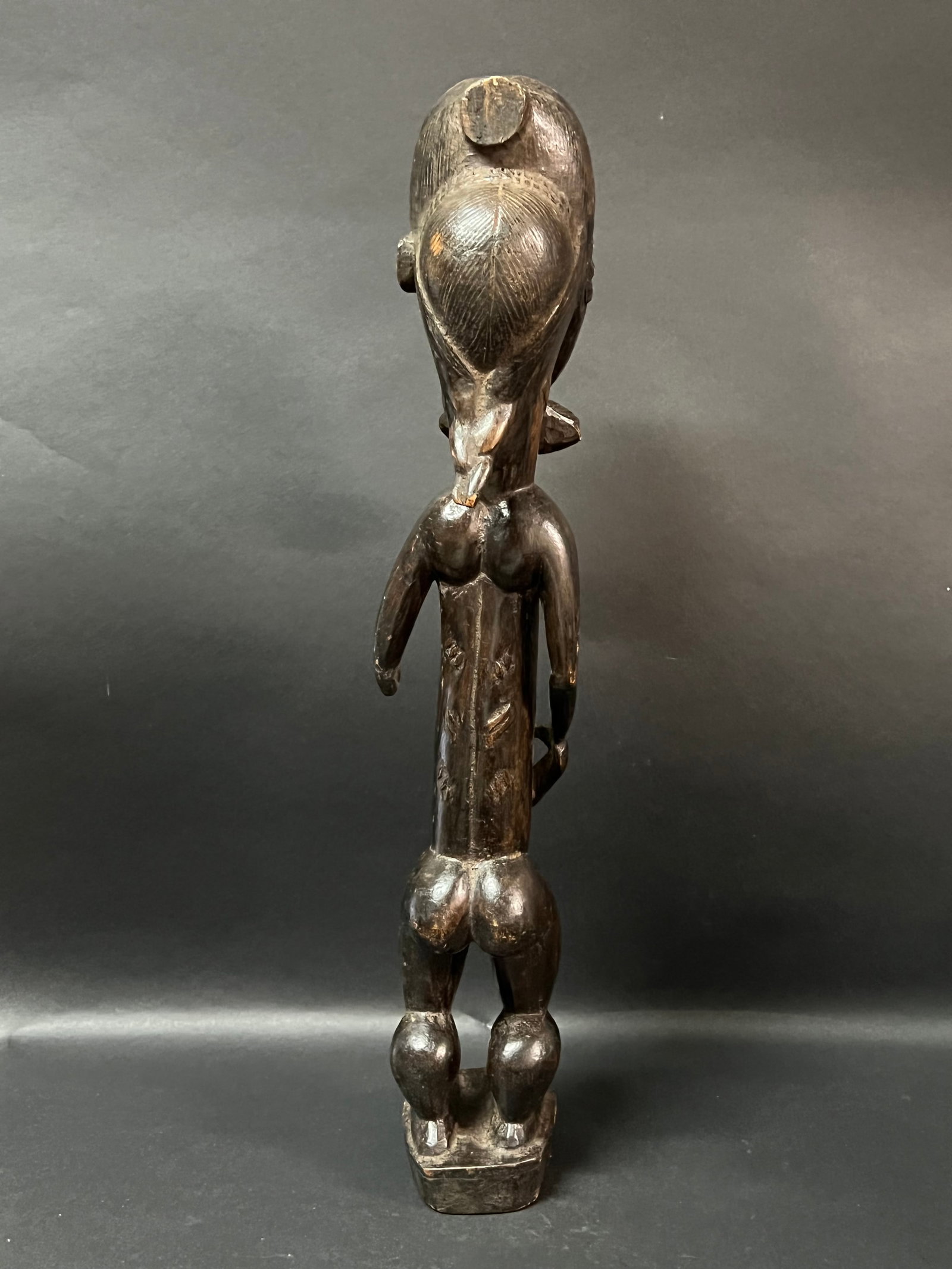 African Tribal Art Carved Wood Baule Statue - 7