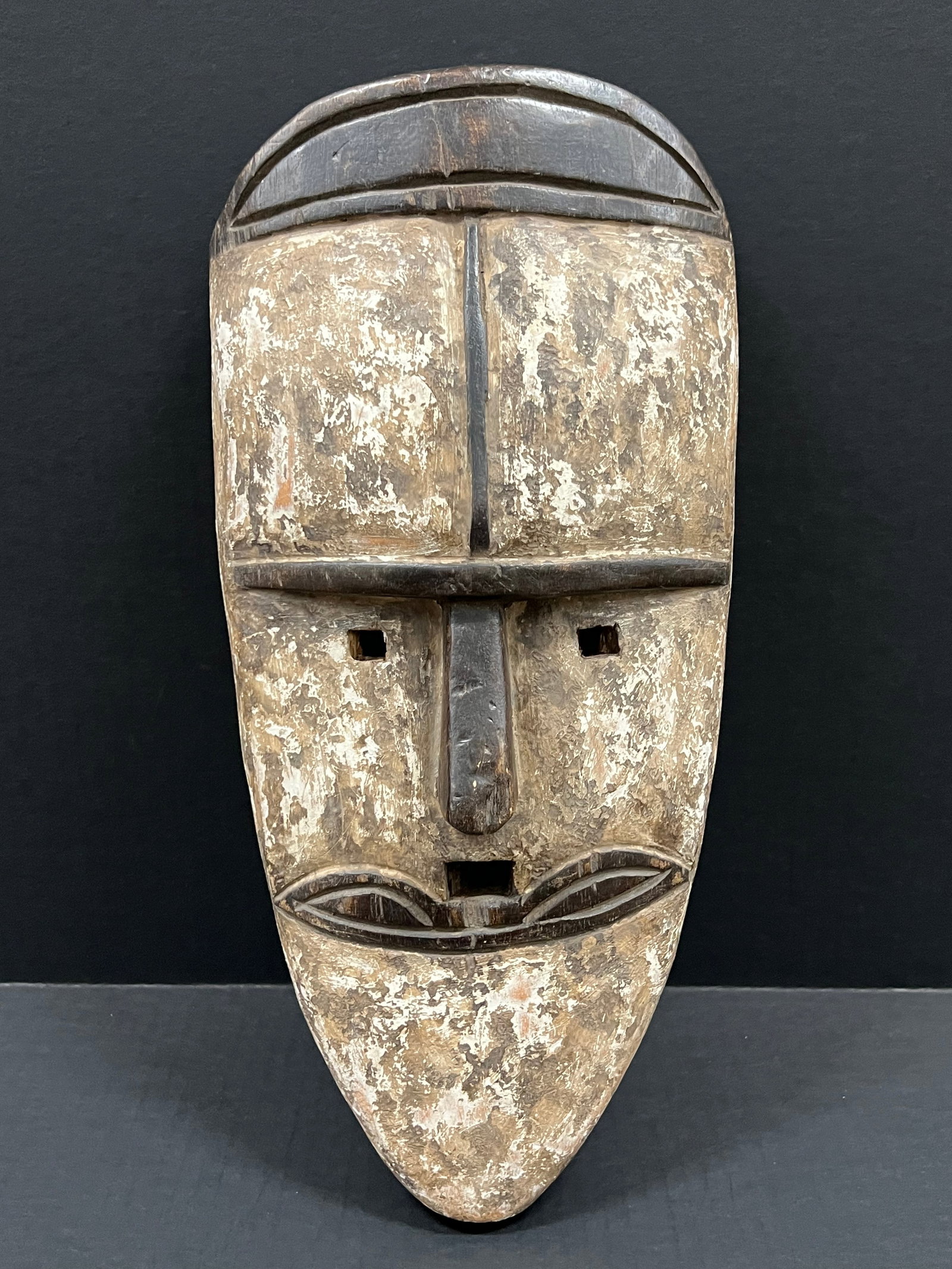 African Tribal Art Carved Wood Fang Mask - 4