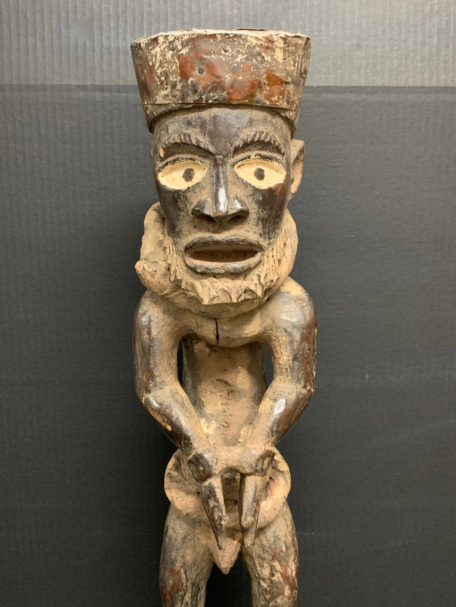 African Tribal Art Carved Wood Bacongo Statue - 2