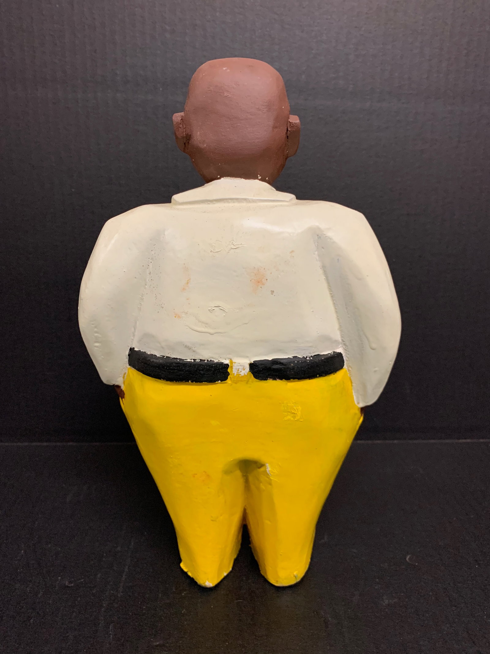African Tribal Art Carved Wood Colonial Male Statue - 6
