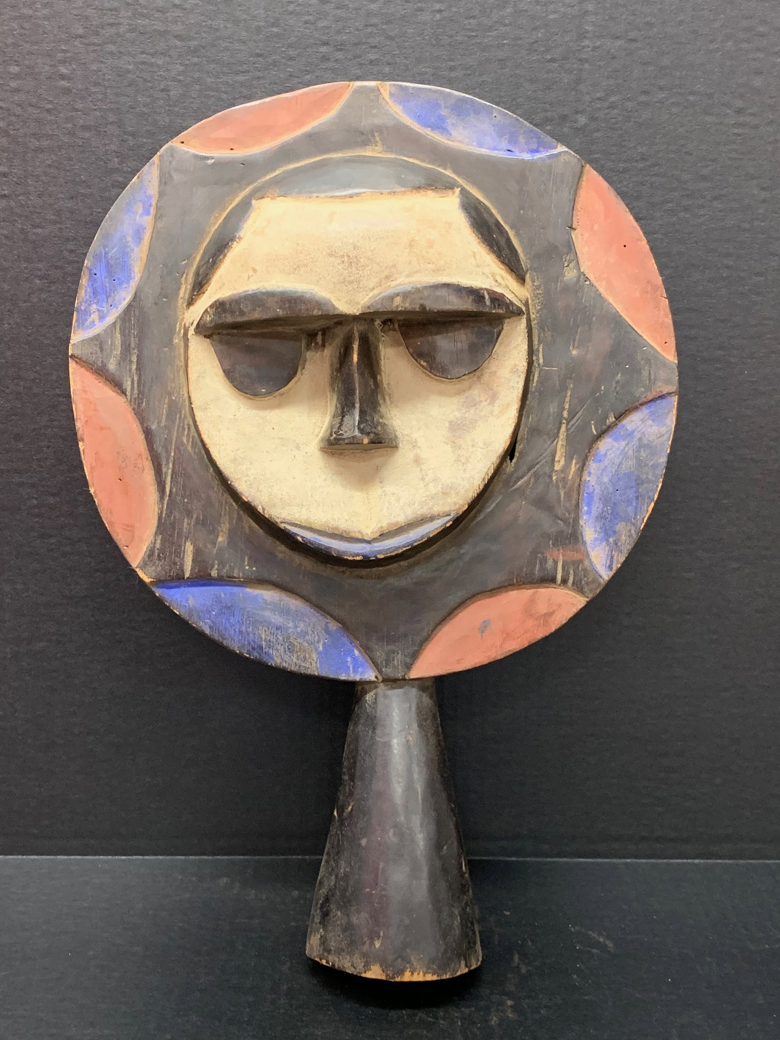 African Tribal Art Carved Wood Eket Mask: Title: Eket Mask Date/Period: Late 20th Century Materials: Wood Size: 16.5" h x 11.5" w Reserve: $80.00 Shipping: Domestic: Flat-rate of $30.00 to anywhere within the contiguous U.S. International: Fo