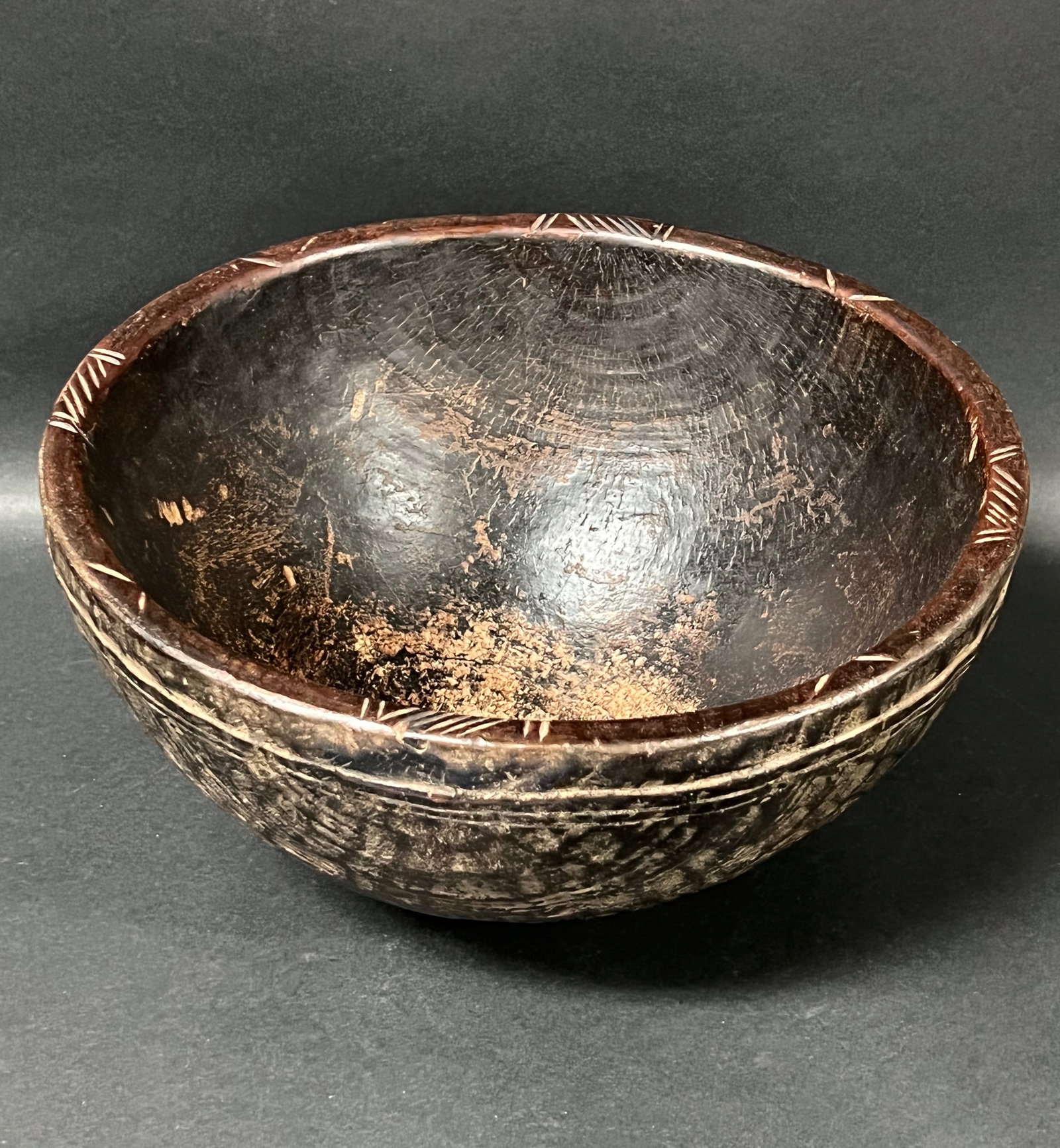 African Tribal Art Carved Wood Tanzania Bowl - 2