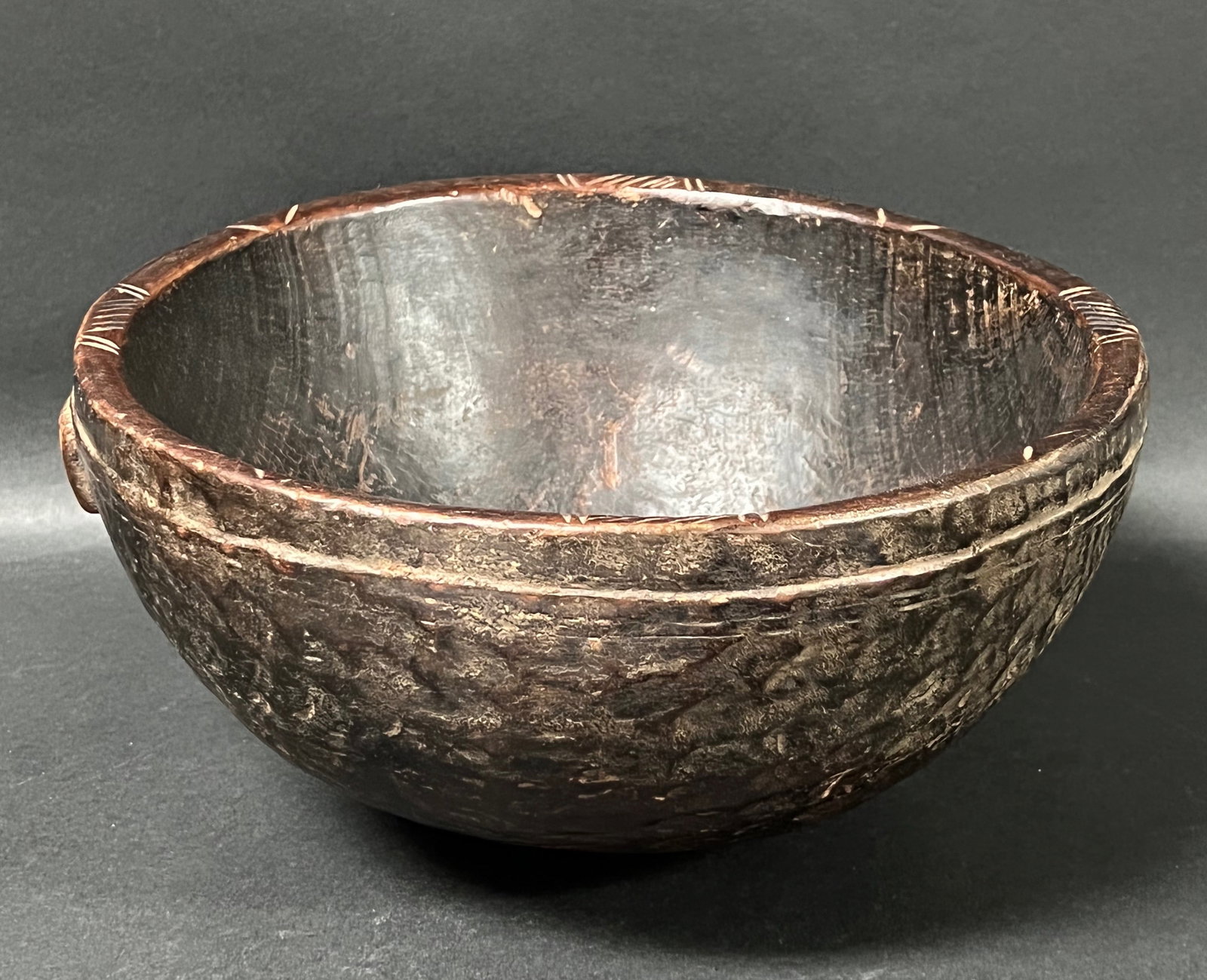 African Tribal Art Carved Wood Tanzania Bowl - 5