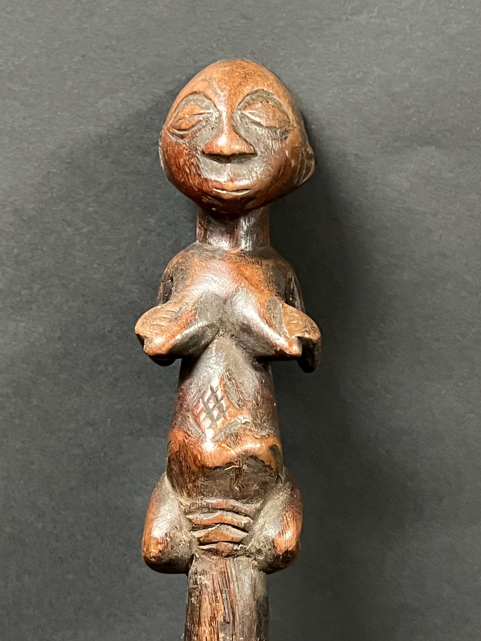 African Tribal Art Carved Wood Kuba Spoon - 3