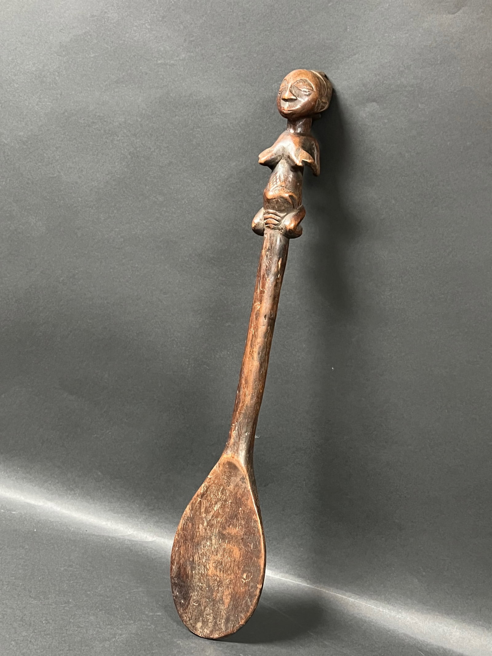 African Tribal Art Carved Wood Kuba Spoon - 4