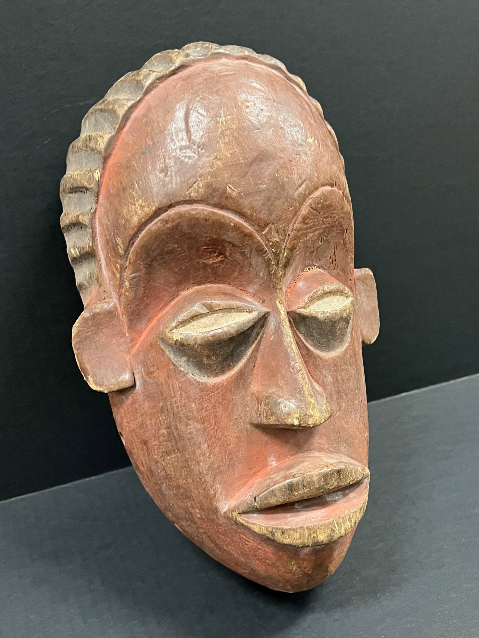 African Tribal Art Carved Wood Bacongo Mask - 3