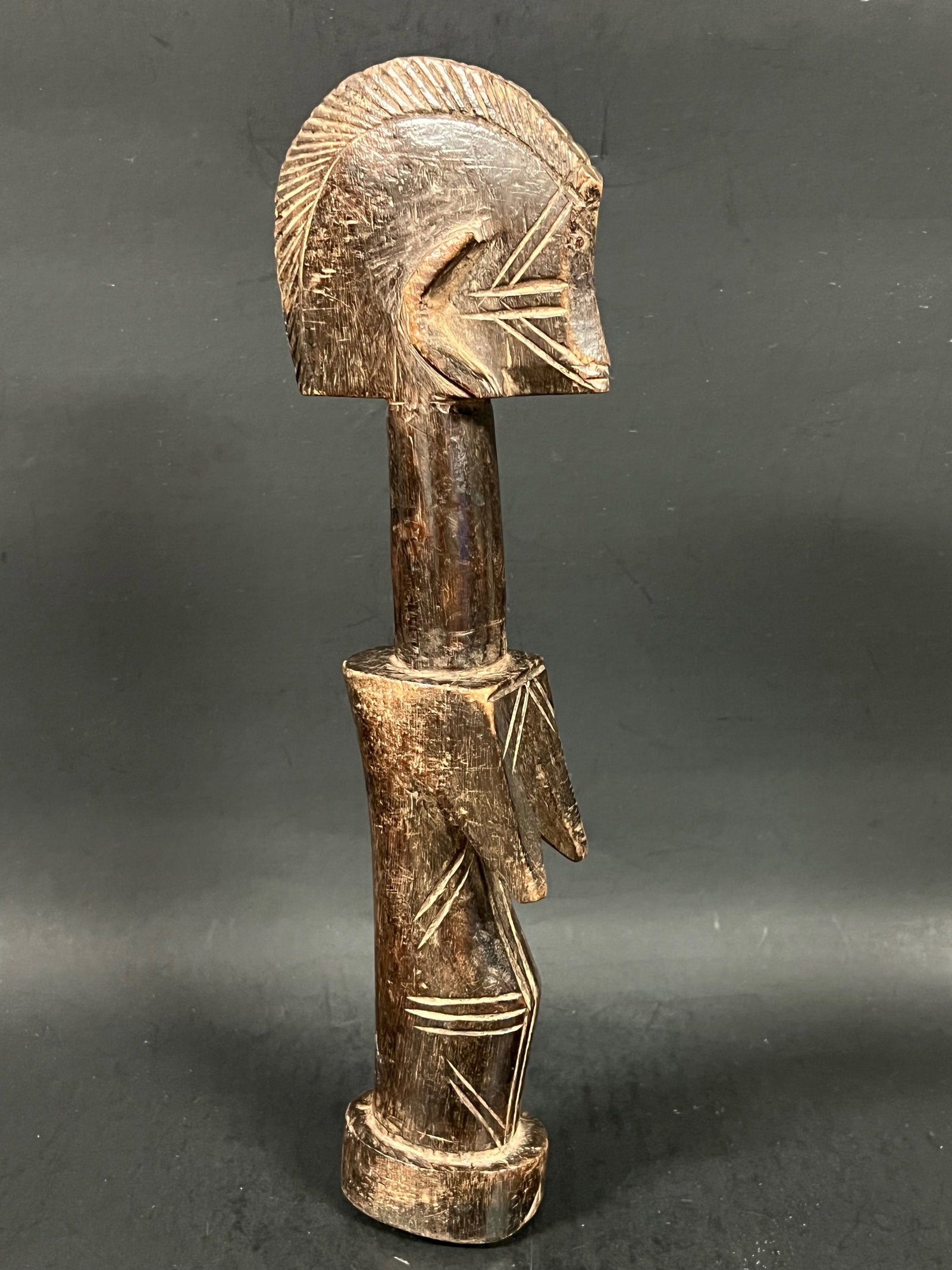 African Tribal Art Carved Wood Mossi Fertility Doll: Title: Mossi Fertility Doll Date/Period: Late 20th Century Materials: Wood Size: 13" h x 3.5" w Reserve: $60.00 Shipping: Domestic: Flat-rate of $30.00 to anywhere within the contiguous U.S. Internati