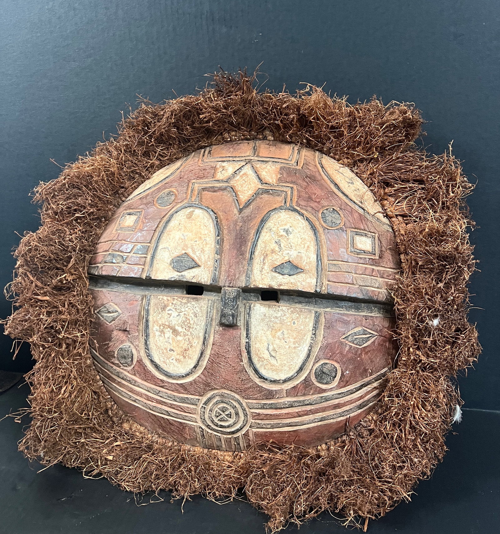 African Tribal Art Carved Wood Teke Mask - 4