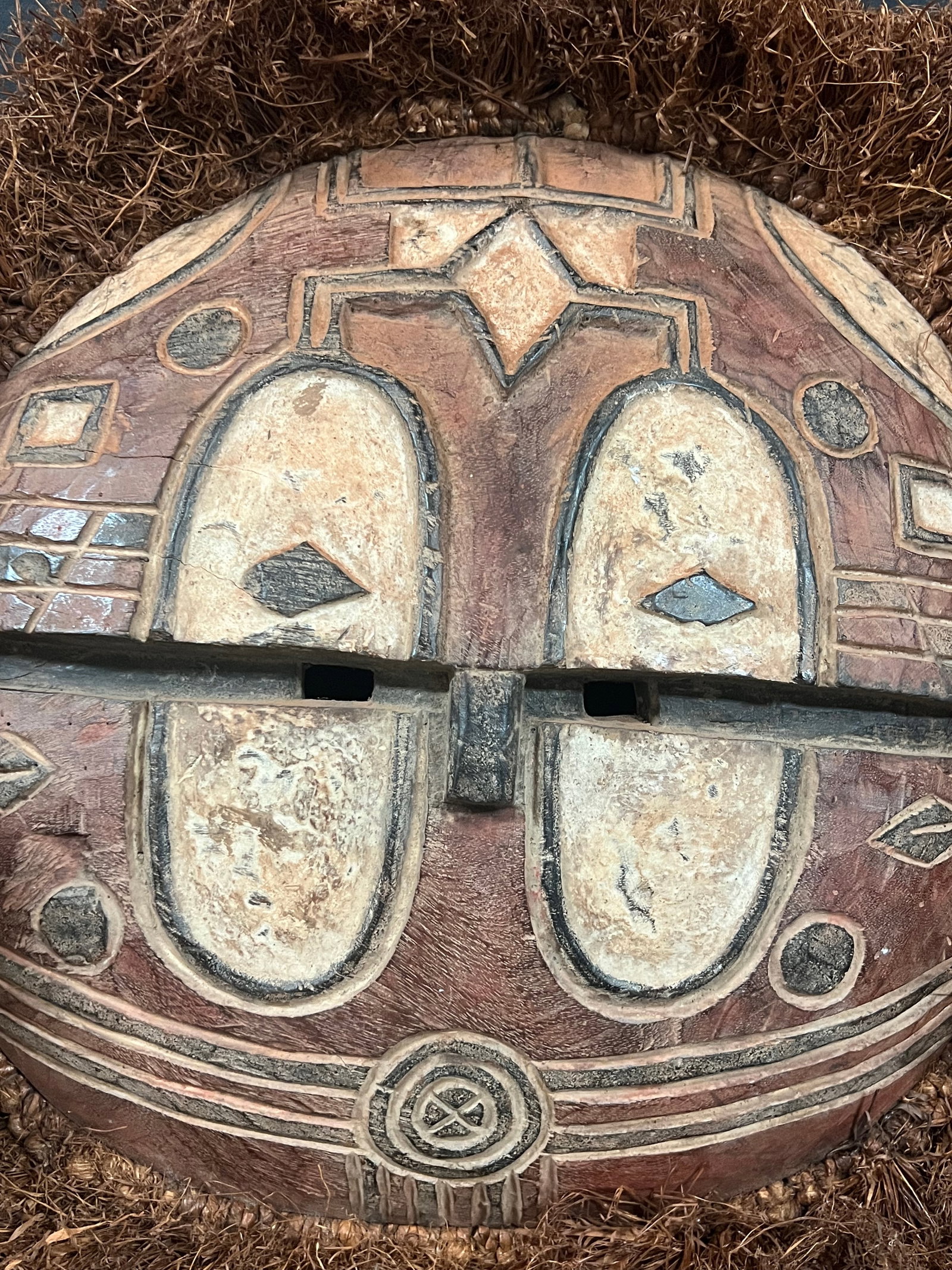 African Tribal Art Carved Wood Teke Mask - 8