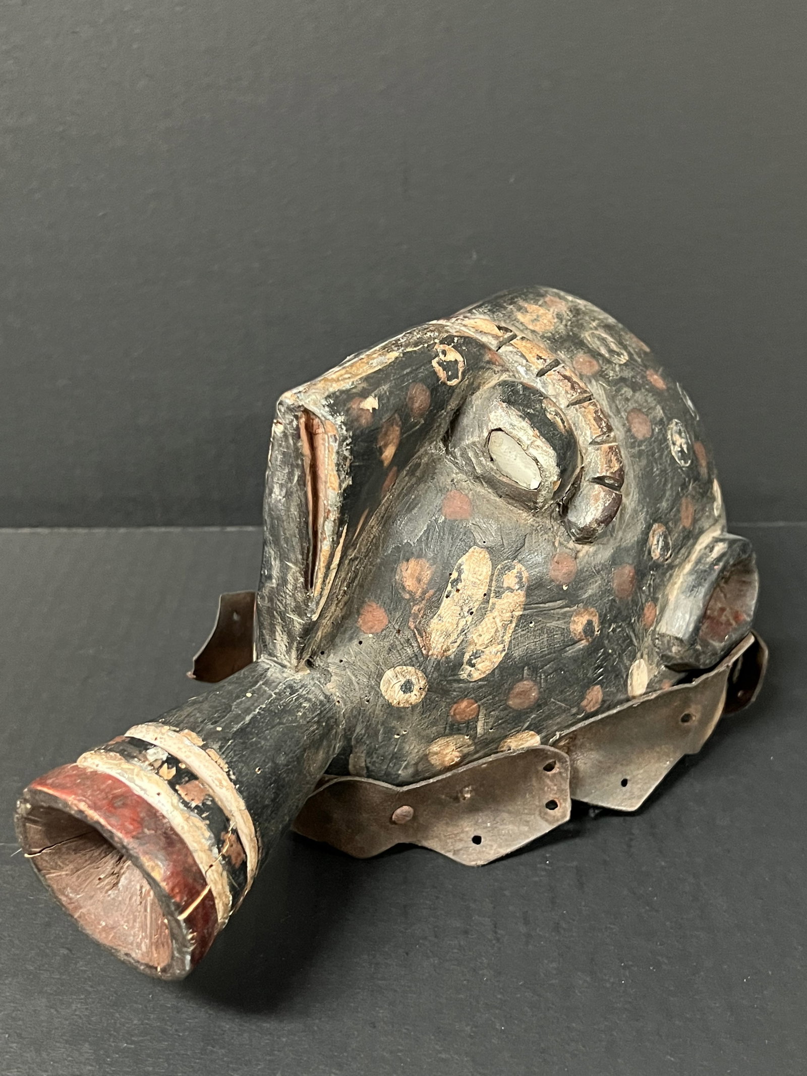 African Tribal Art Carved Wood Senufo Mask - 6