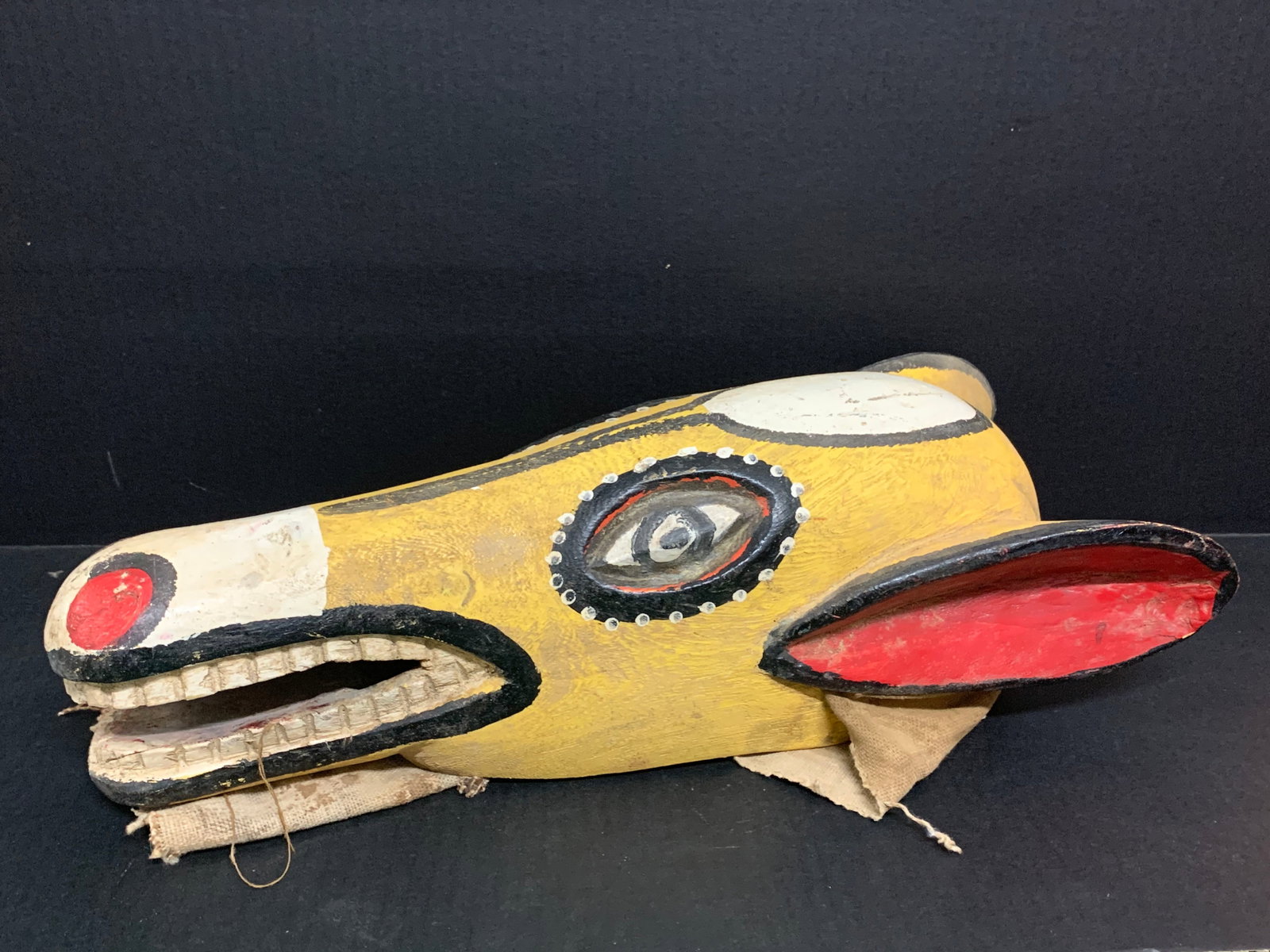 African Tribal Art Carved Wood Bamana Bozo Mask - 5