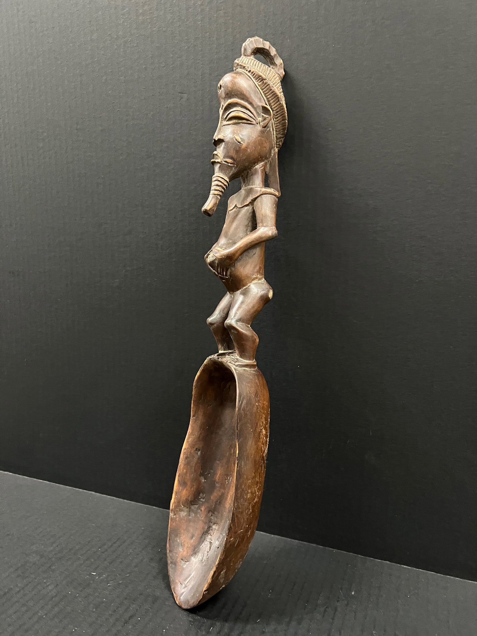 African Tribal Art Carved Wood Baule Spoon - 6