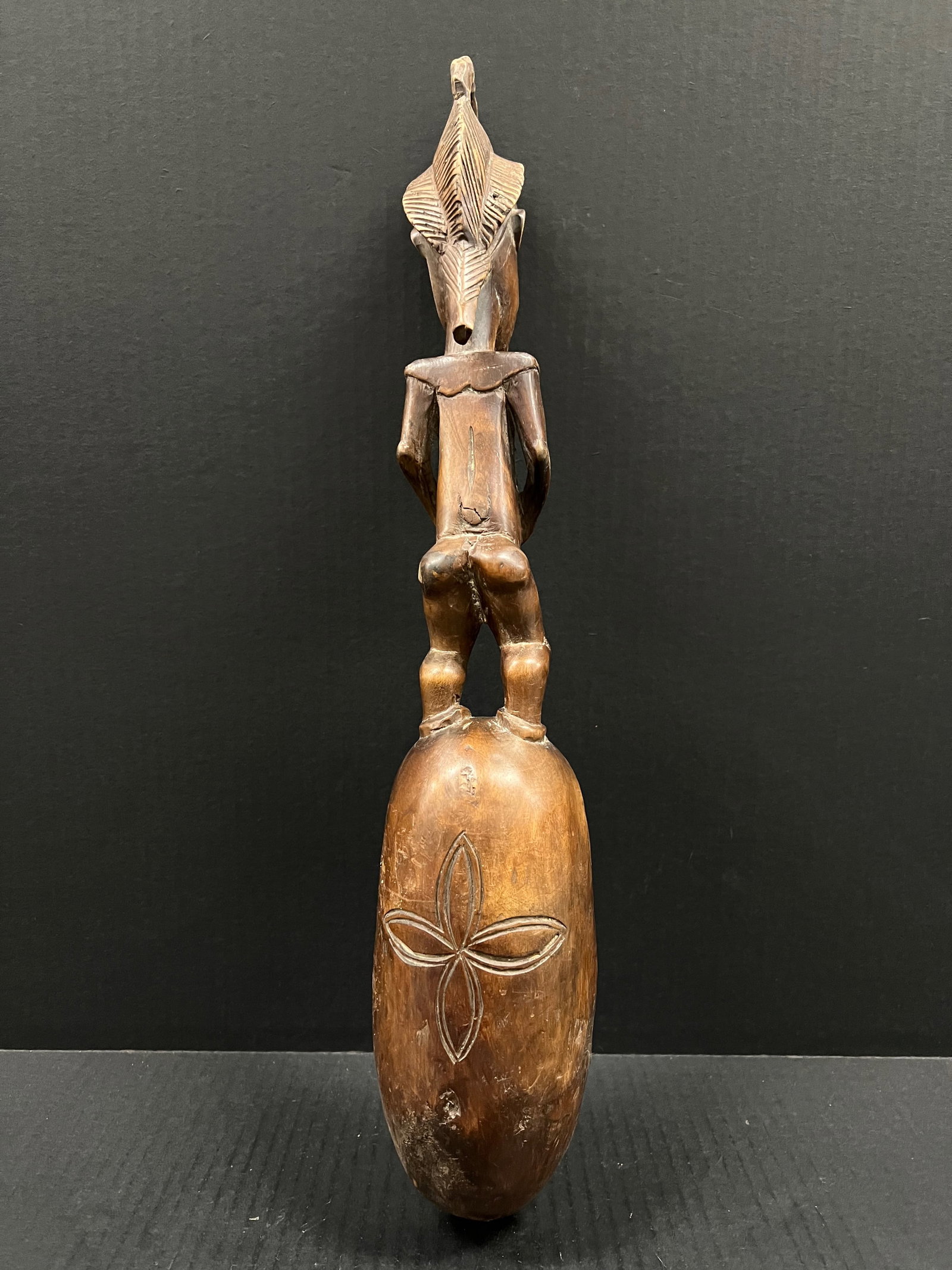 African Tribal Art Carved Wood Baule Spoon - 7