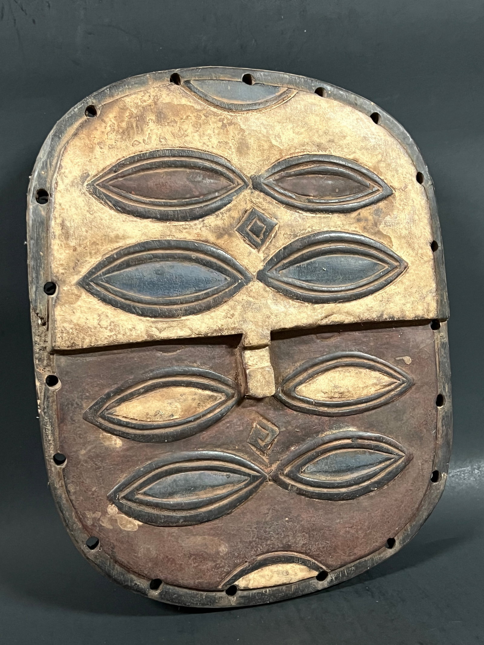 African Tribal Art Carved Wood Teke Mask - 2