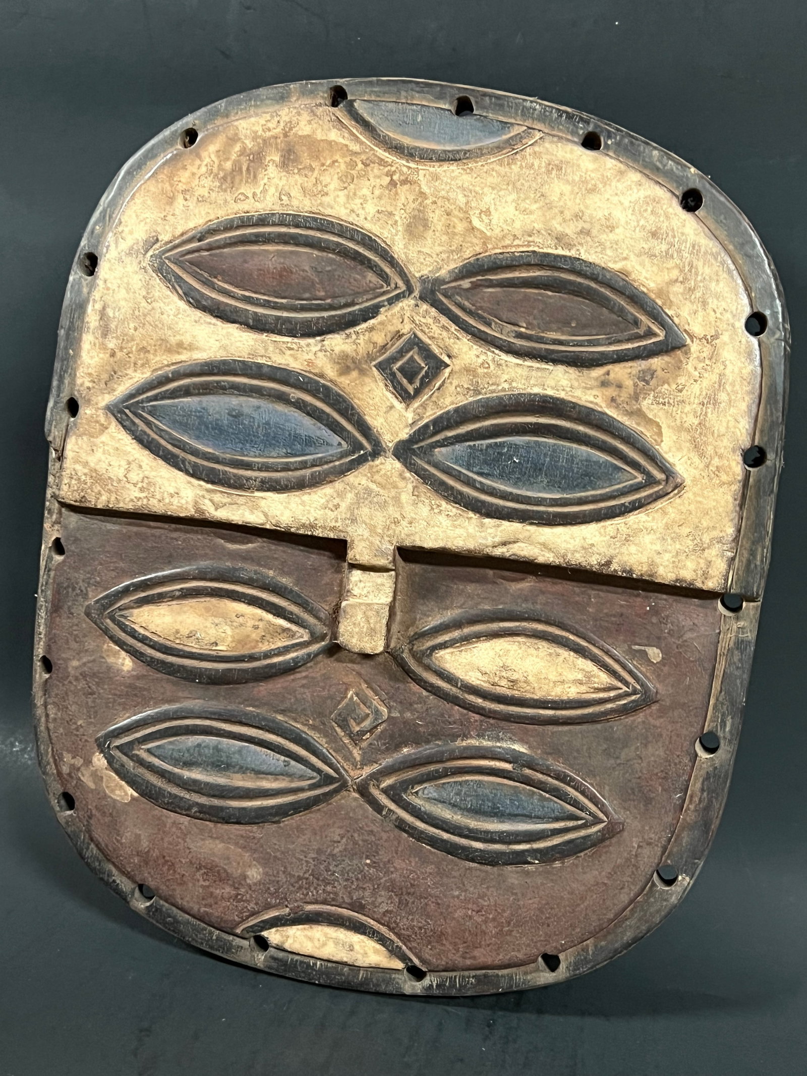 African Tribal Art Carved Wood Teke Mask - 3