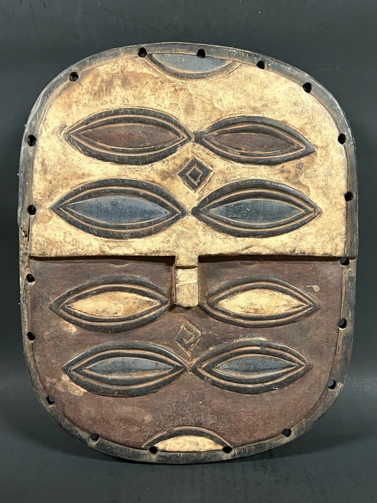 African Tribal Art Carved Wood Teke Mask - 4