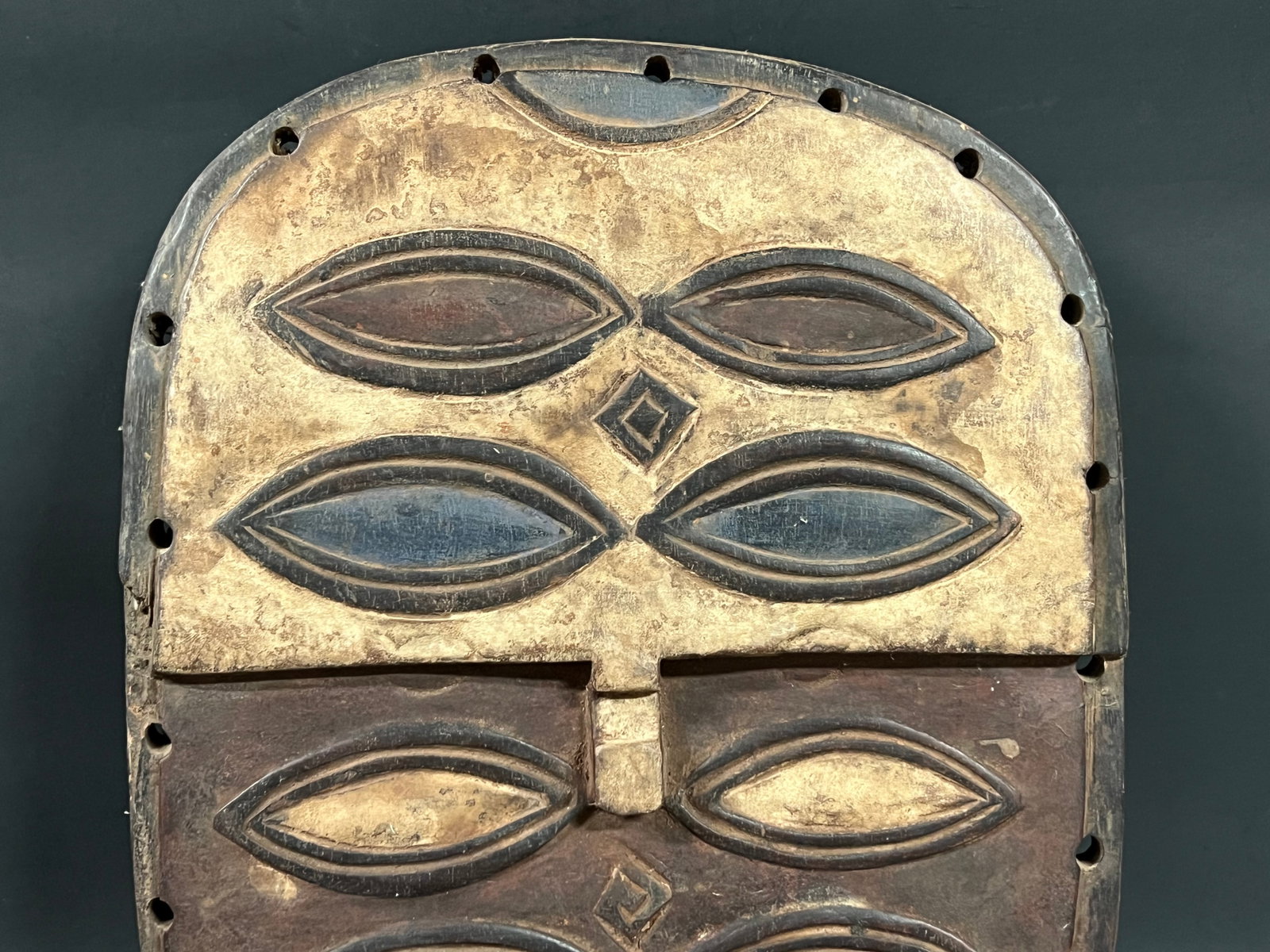 African Tribal Art Carved Wood Teke Mask - 5