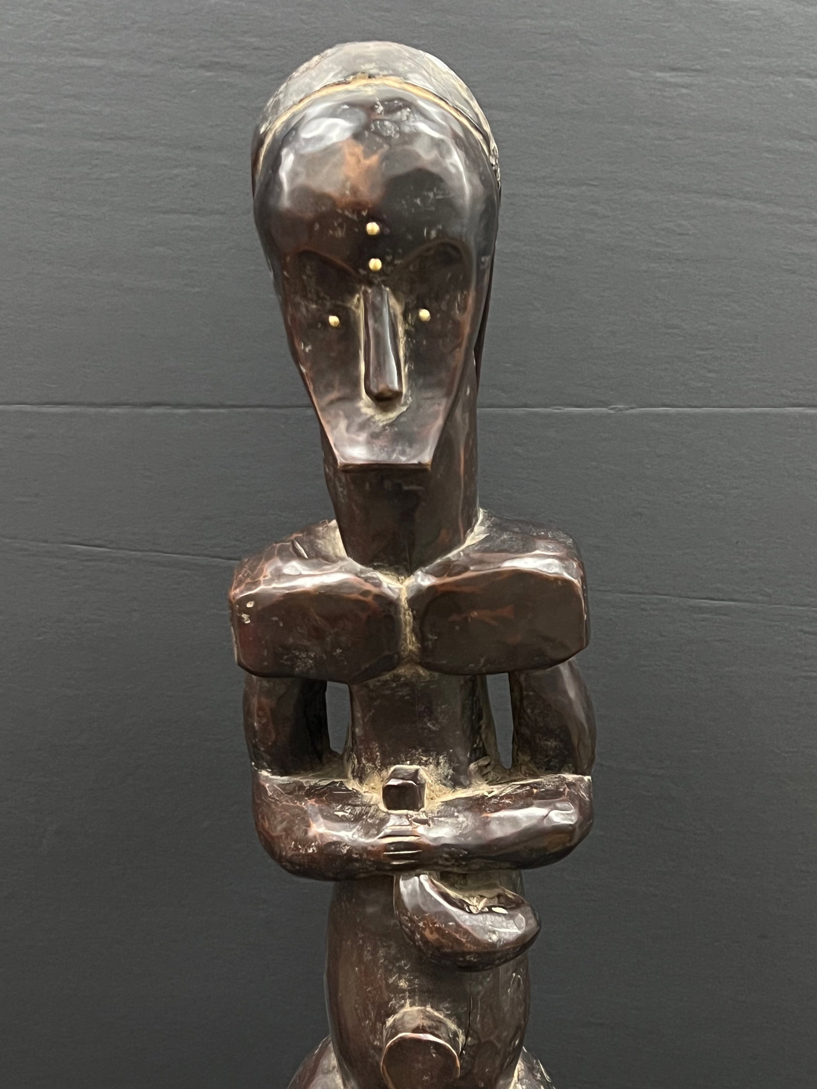 African Tribal Art Carved Wood Fang Statue - 2