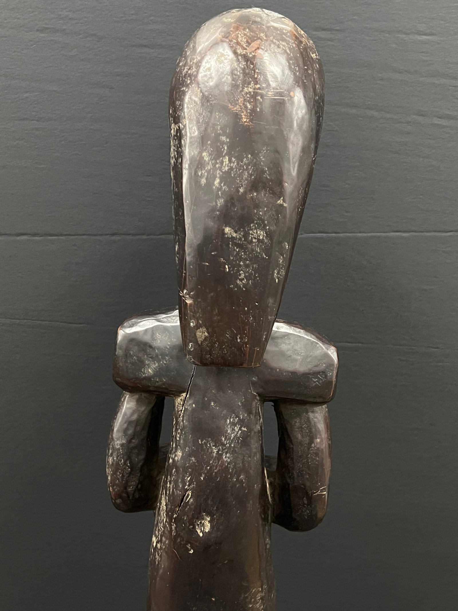 African Tribal Art Carved Wood Fang Statue - 9