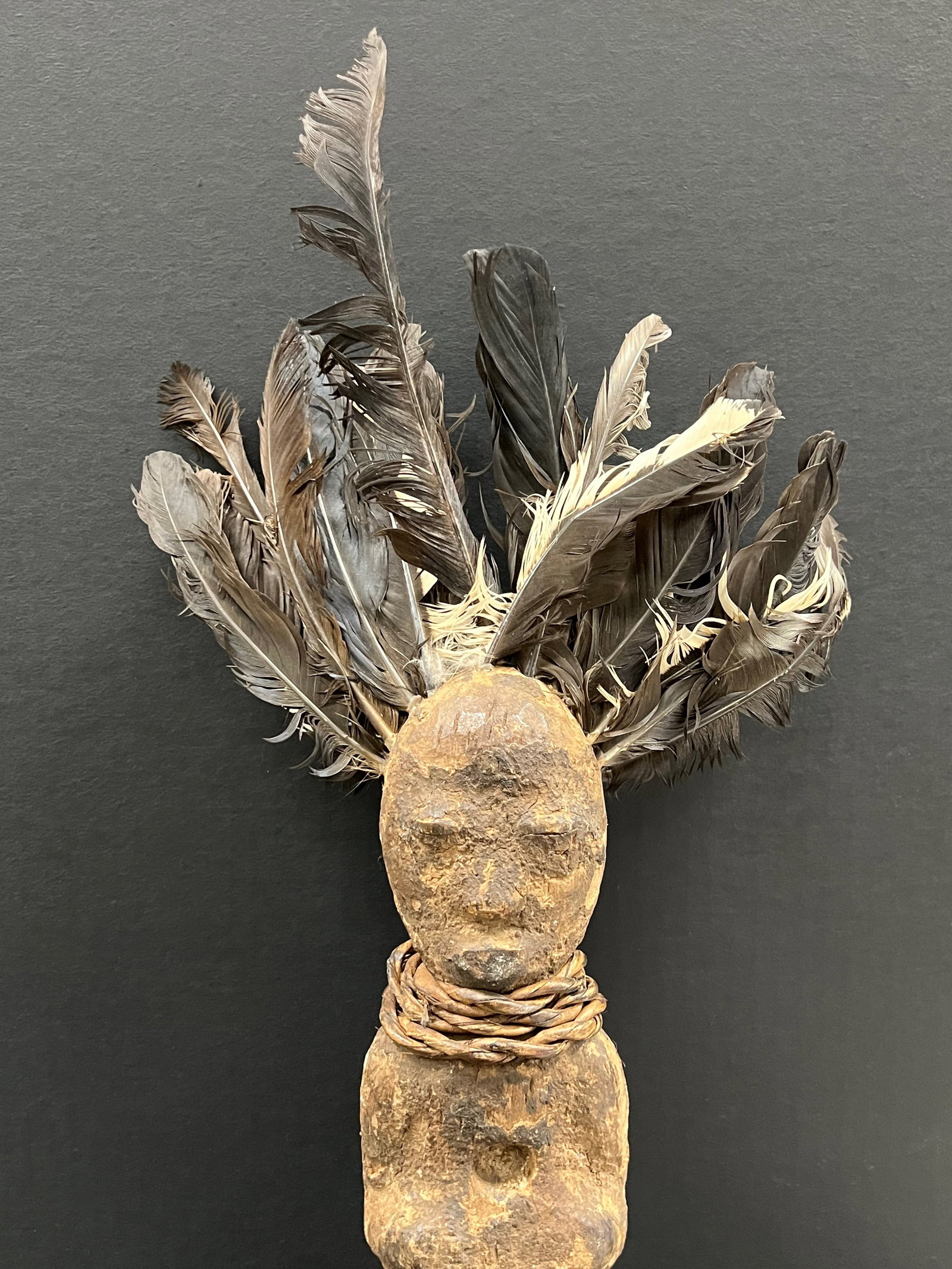 African Tribal Art Carved Wood Ogomo Statue - 2