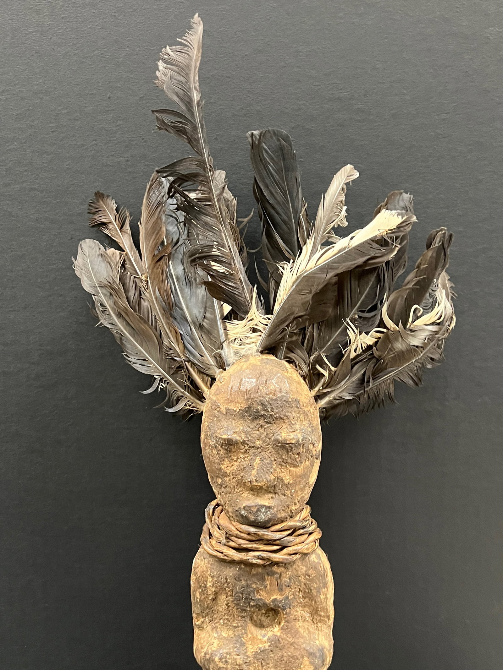 African Tribal Art Carved Wood Ogomo Statue - 5
