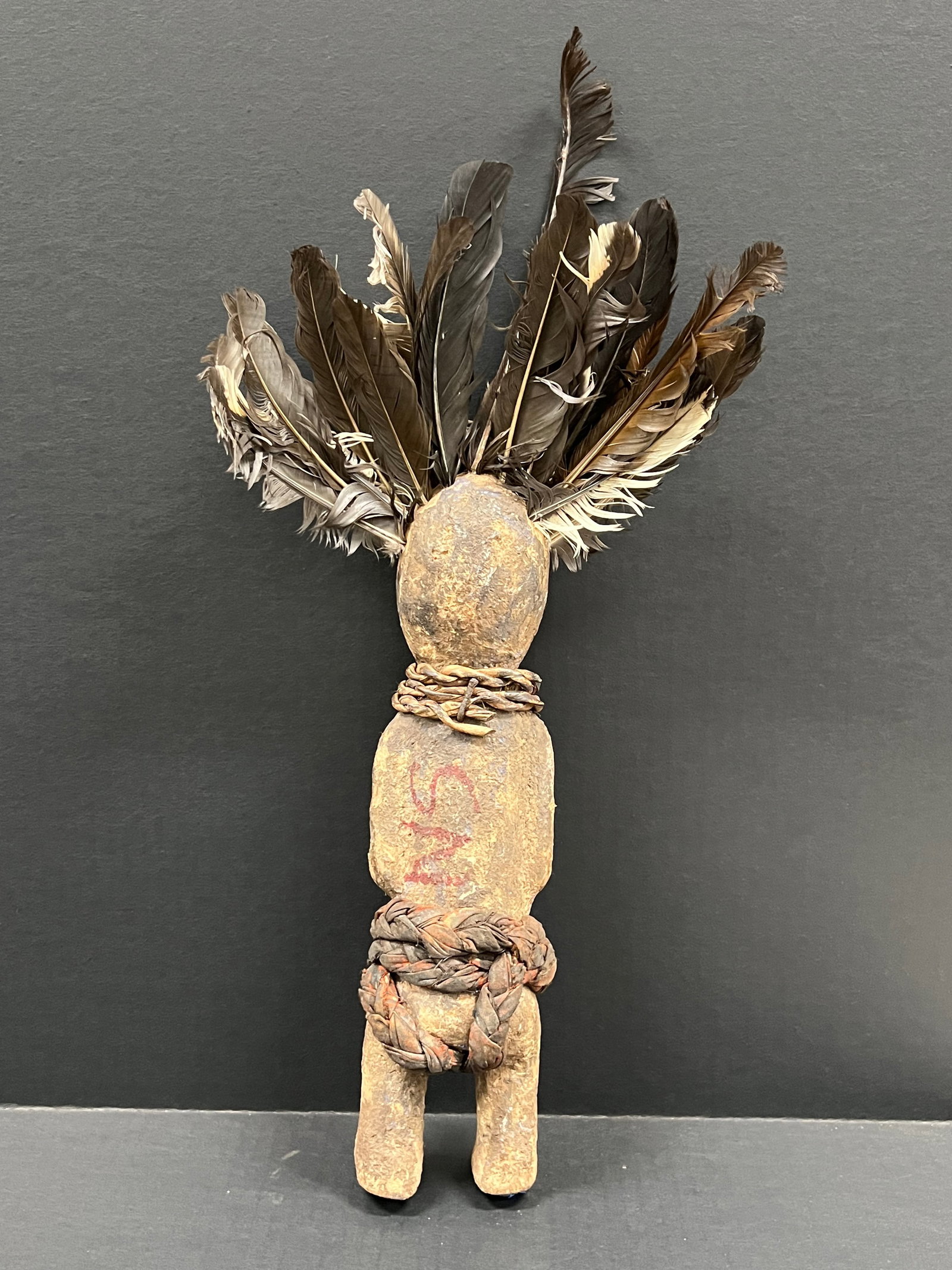 African Tribal Art Carved Wood Ogomo Statue - 6