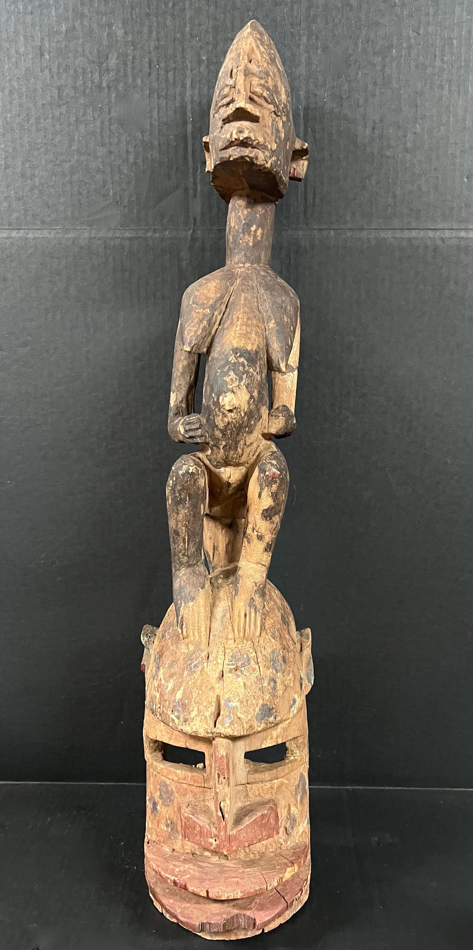 African Tribal Art Carved Wood Dogon Mask: Title: Dogon Mask Date/Period: Late 20th Century Materials: Wood Size: 31" h x 6" w Reserve: $100.00 Shipping: Domestic: Flat-rate of $40.00 to anywhere within the contiguous U.S. International: Forei