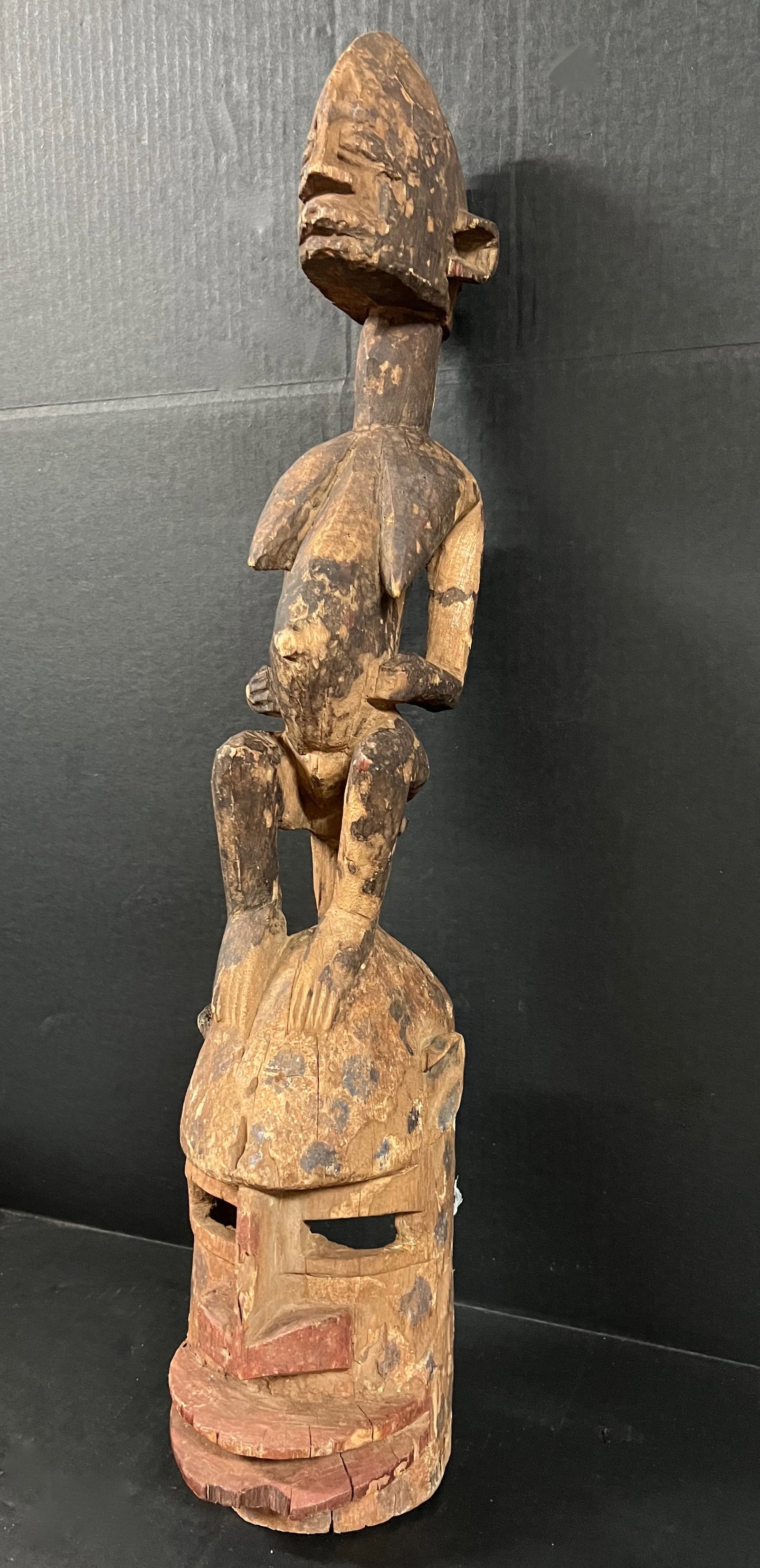 African Tribal Art Carved Wood Dogon Mask - 4
