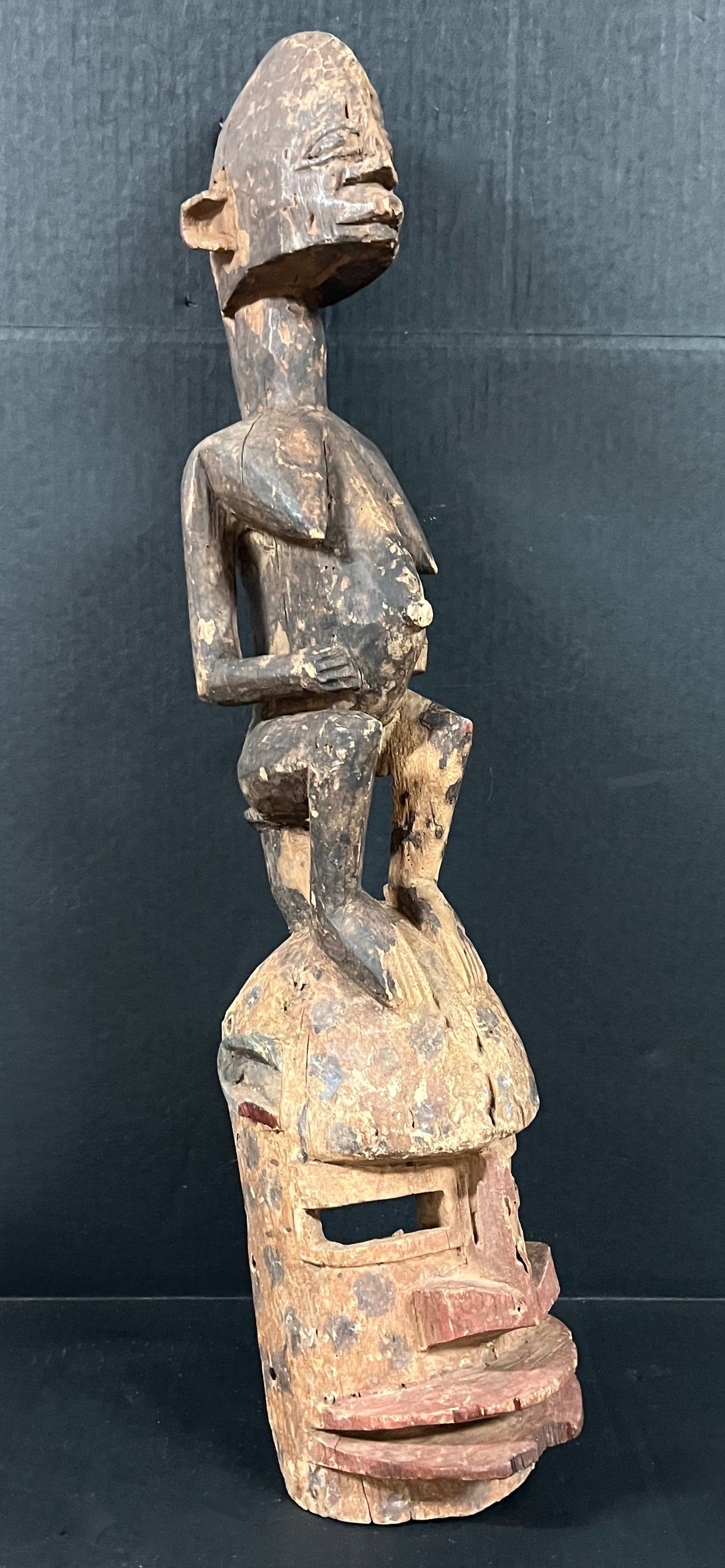 African Tribal Art Carved Wood Dogon Mask - 6