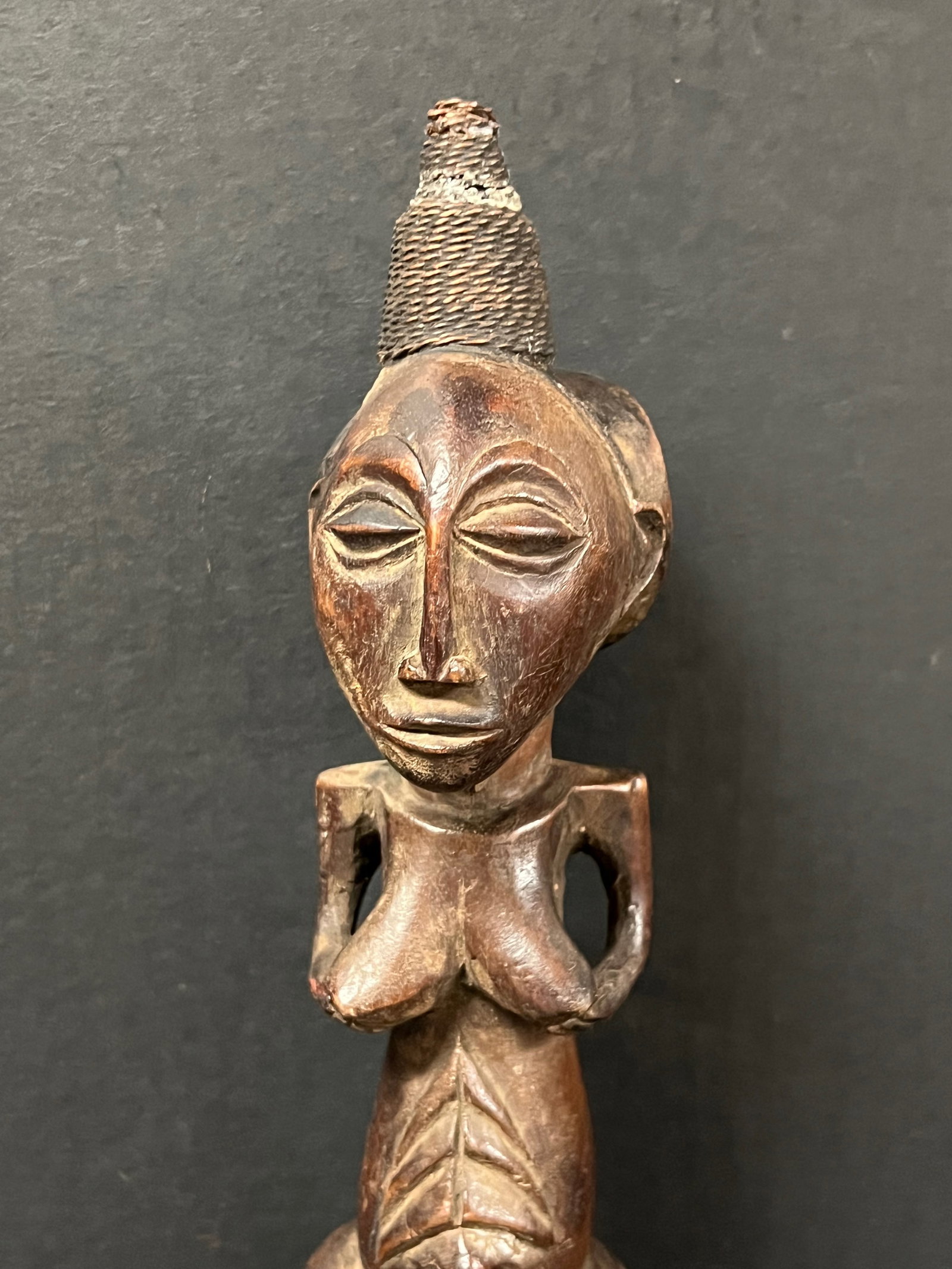 African Tribal Art Carved Wood Kuba Pipe - 3